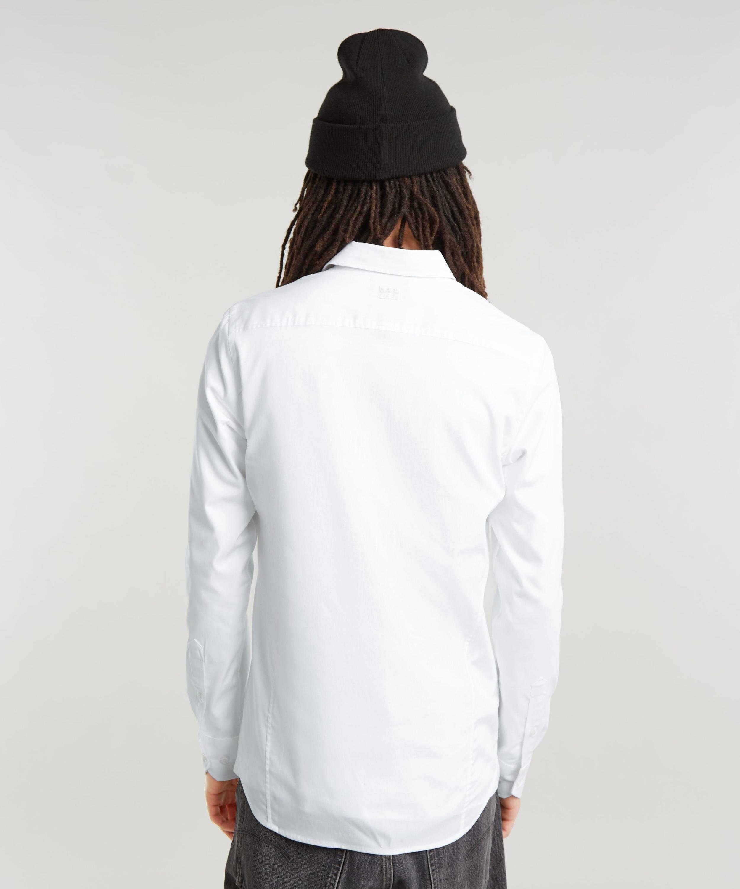 【公式ショップ】UNIFORM SLIM SHIRT/ワンポイントポプリンクリーンスリムシャツ ジースターロゥ トップス シャツ・ブラウス ホワイト