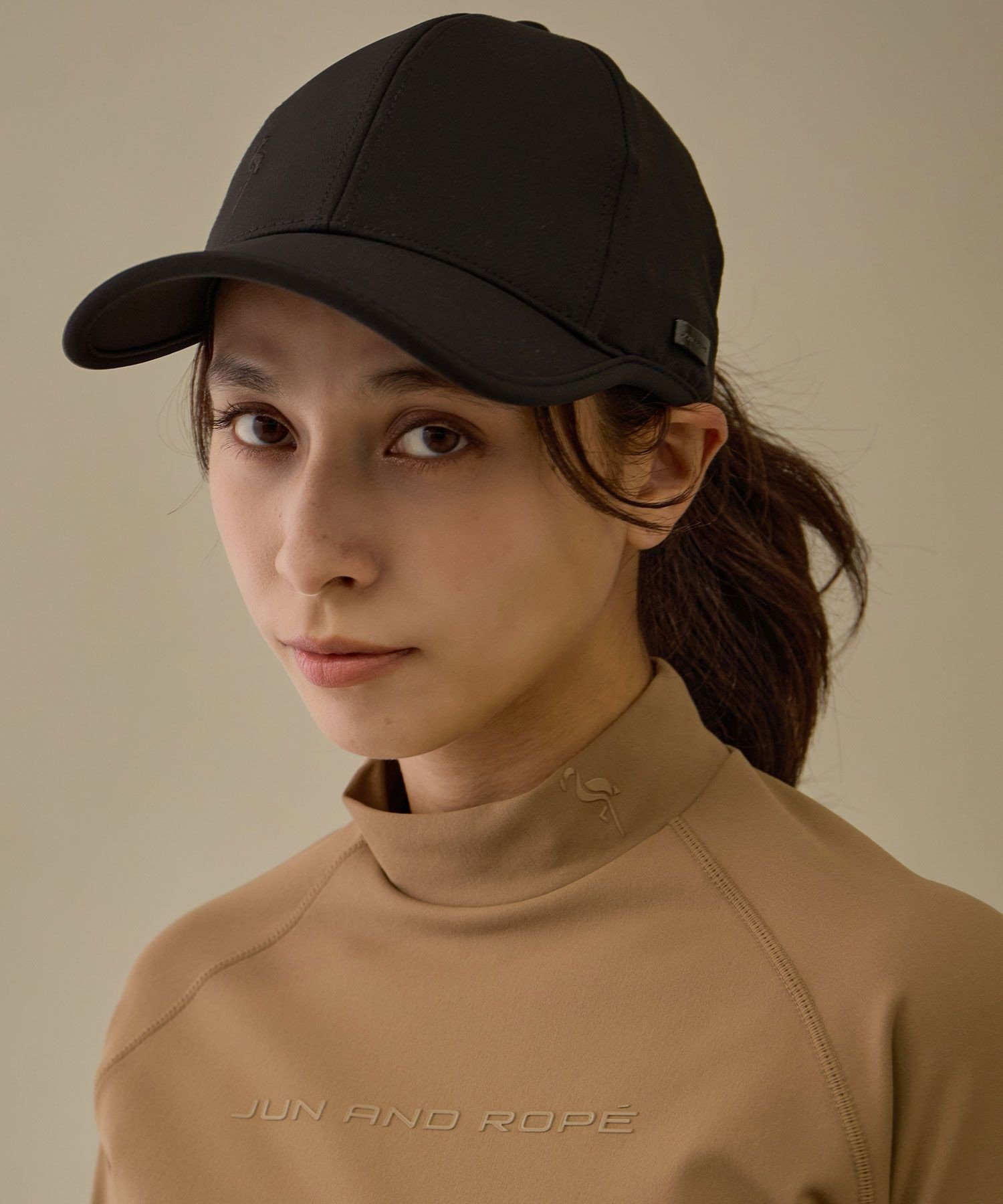 JUN&ROPE' 【NOIR】【撥水】コーデュラナイロンベーシックキャップ ジュンアンドロペ 帽子 キャップ ブラック ベージュ【送料無料】