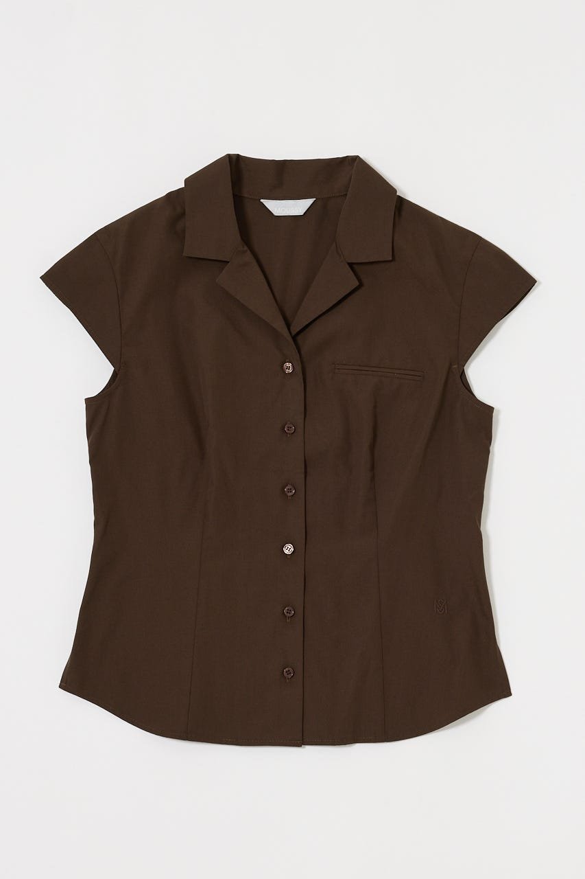 【SALE／40%OFF】MOUSSY MICRO SLEEVE SHIRT ブラウス マウジー トップス シャツ・ブラウス ホワイト ブラウン ベージュ【送料無料】