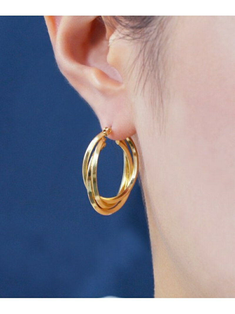 Fun&Daily F&D:リンクサークルピアス ファンアンドデイリー アクセサリー・腕時計 イヤリング・イヤーカフ シルバー ゴールド