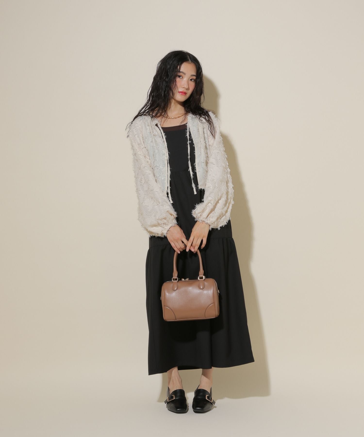 【SALE／50%OFF】GLOBAL WORK ジャガードボレロ/一部店舗限定/599661 グローバルワーク トップス シャツ・ブラウス ホワイト ブラック stylife-15276123 Rakuten Fashion サンプル画像3
