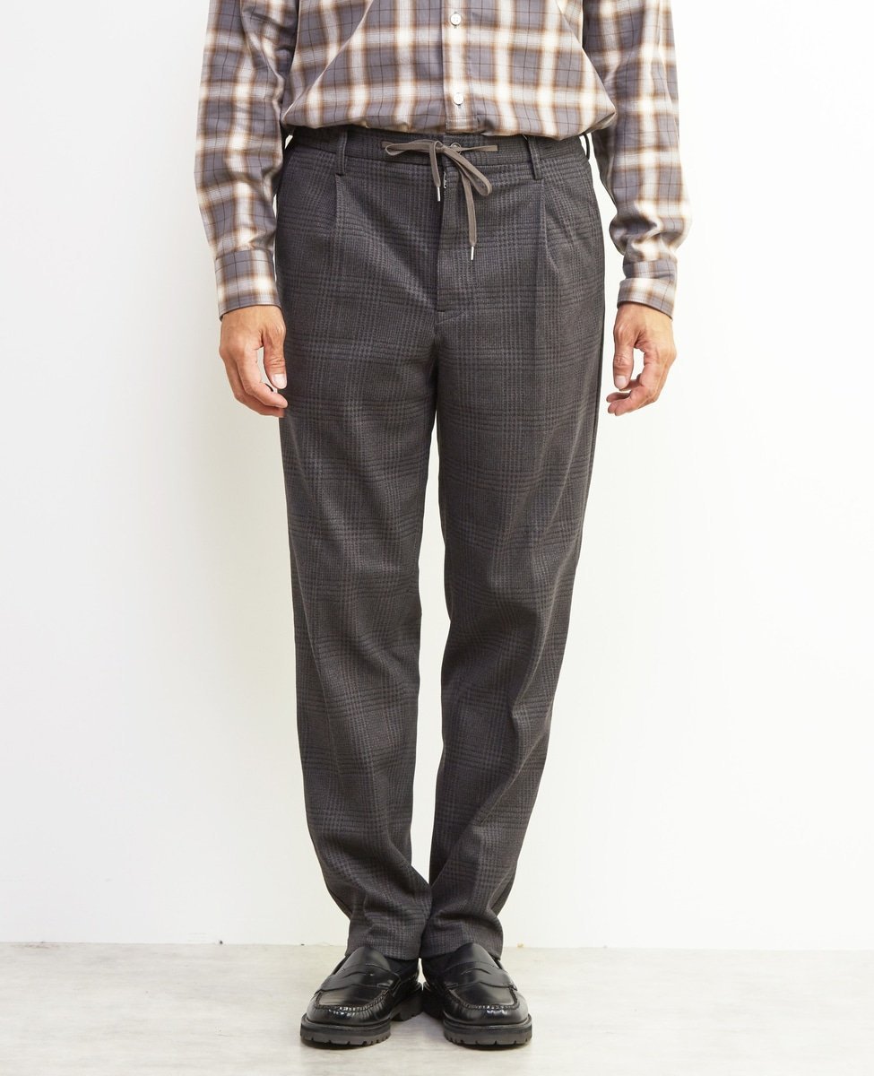 MEN'S MELROSE ツィーディージャージコンフォートパンツ(セットアップ可) メンズメルローズ パンツ スラックス・ドレスパンツ グレー