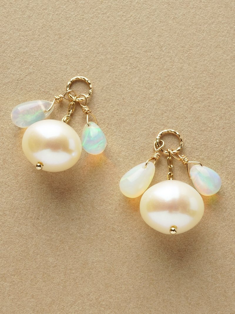 TAKE-UP 【 Palette】K10 タンスイパール*オパールチャーム(大きめ丸カン) テイクアップ ファッション雑貨 チャーム・キーチェーン ゴールド【...