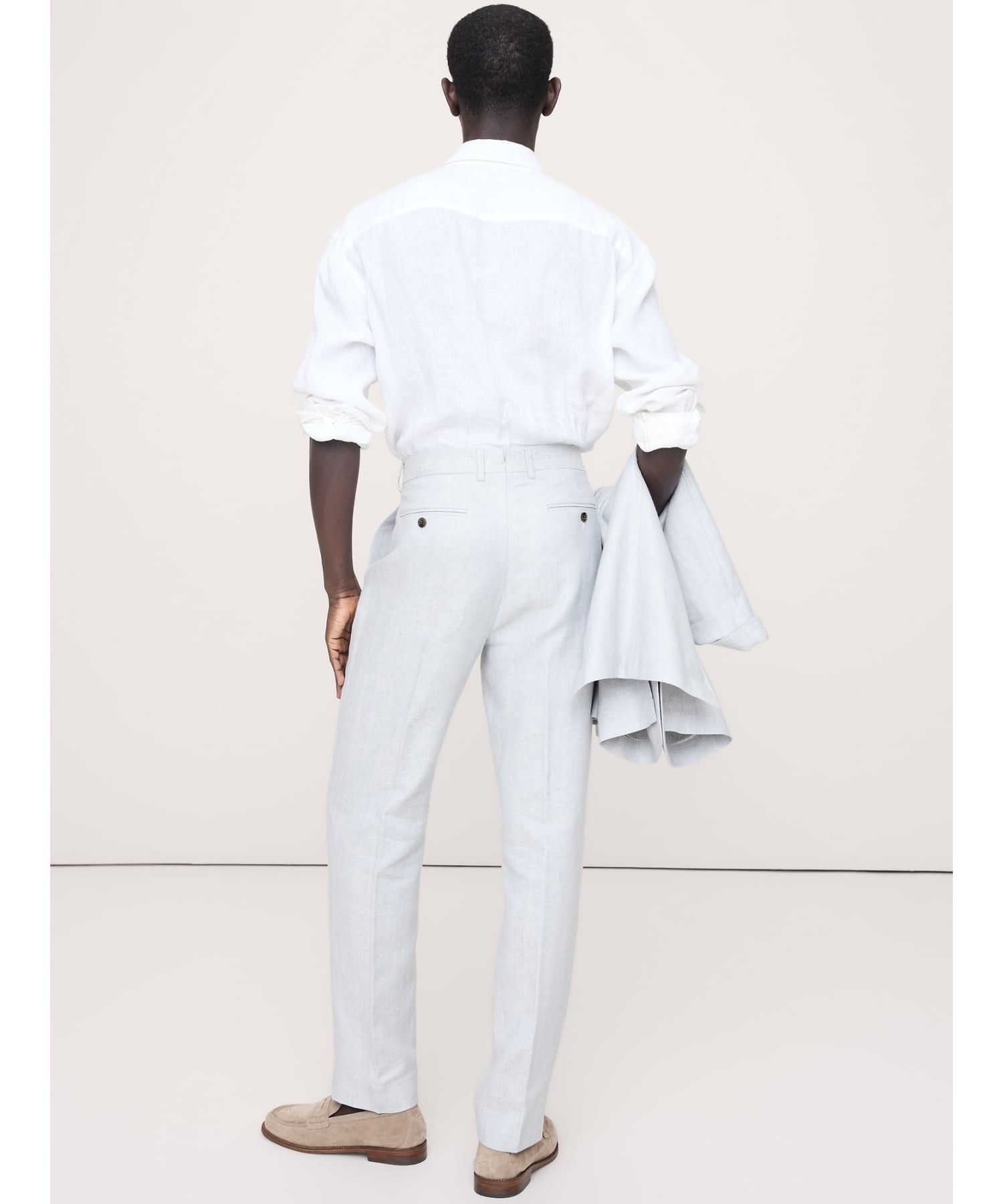 BANANA REPUBLIC (M)スリム ヘリンボーン リネン メリノ スーツパンツ バナナ・リパブリック パンツ スラックス・ドレスパンツ ブルー【送料無料】