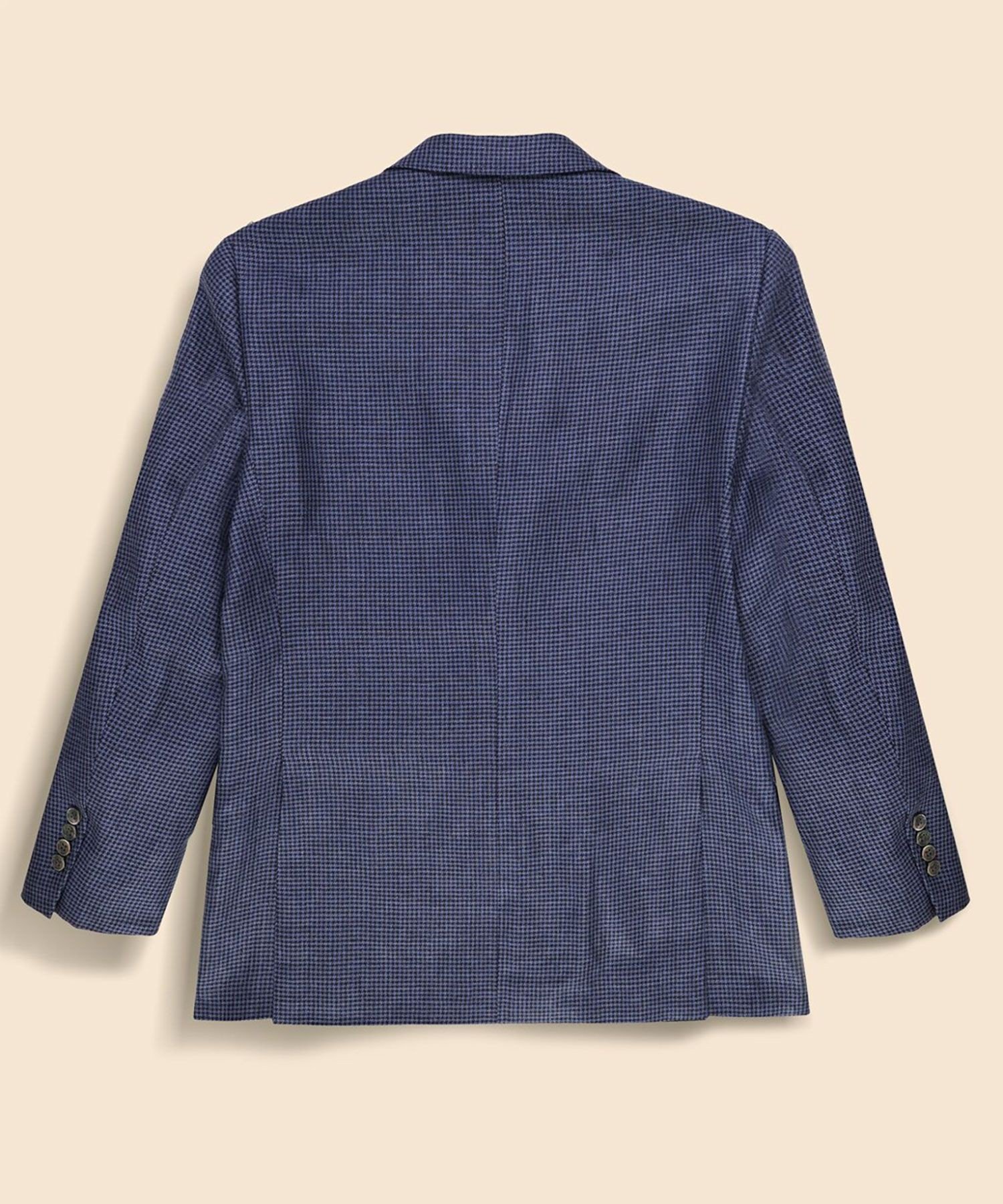 BROOKS BROTHERS アイリッシュリネン ハウンドトゥース シングル2釦アンコンジャケット Classic ブルックス ブラザーズ ジャケット・アウター テーラードジャケット・ブレザー ネイビー ブラウン【送料無料】