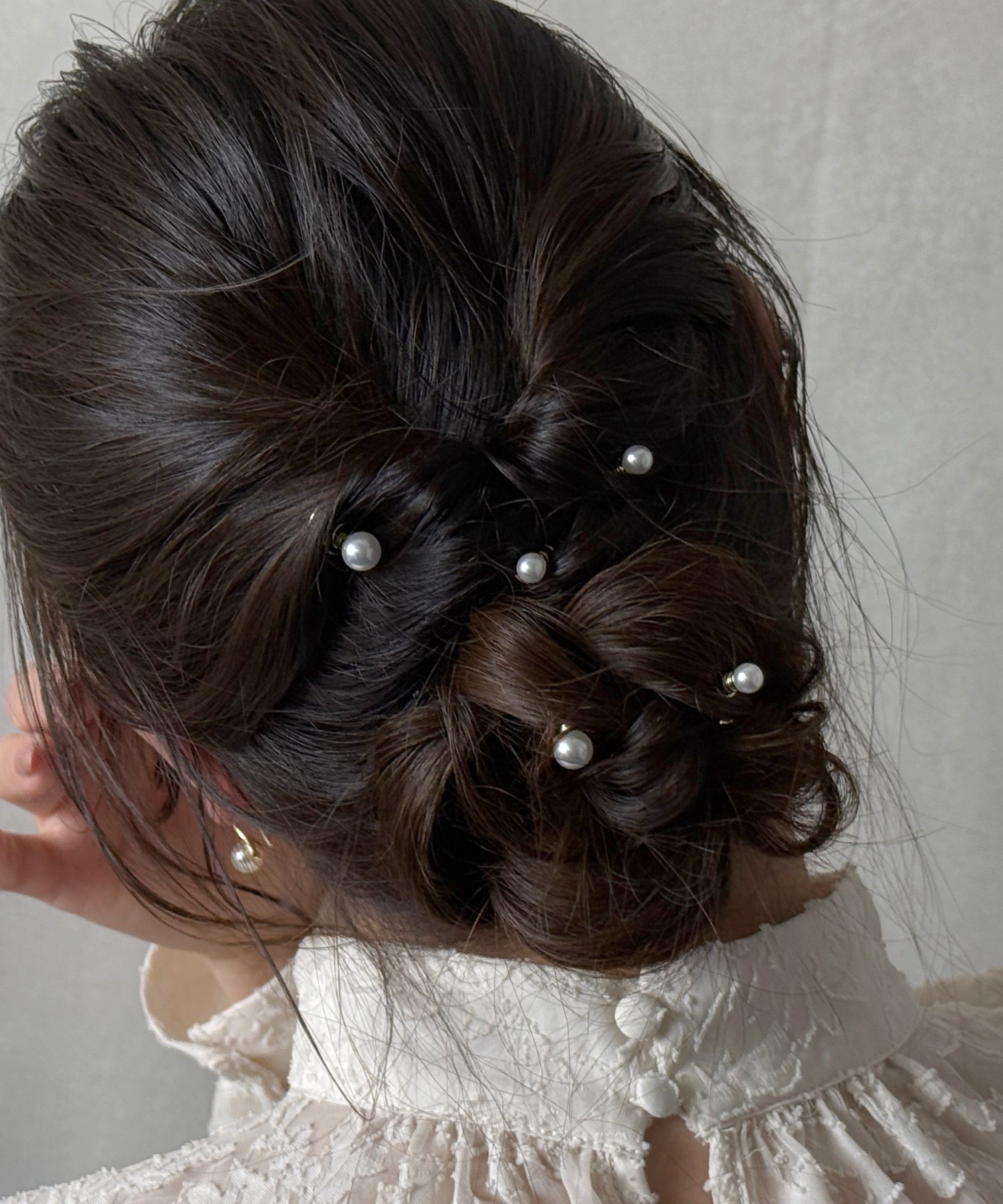 Heartdance 6mmパール*8mmパール ヘアチャーム 5個セット ハートダンス ヘアアクセサリー バレッタ・ヘアクリップ・ヘアピン