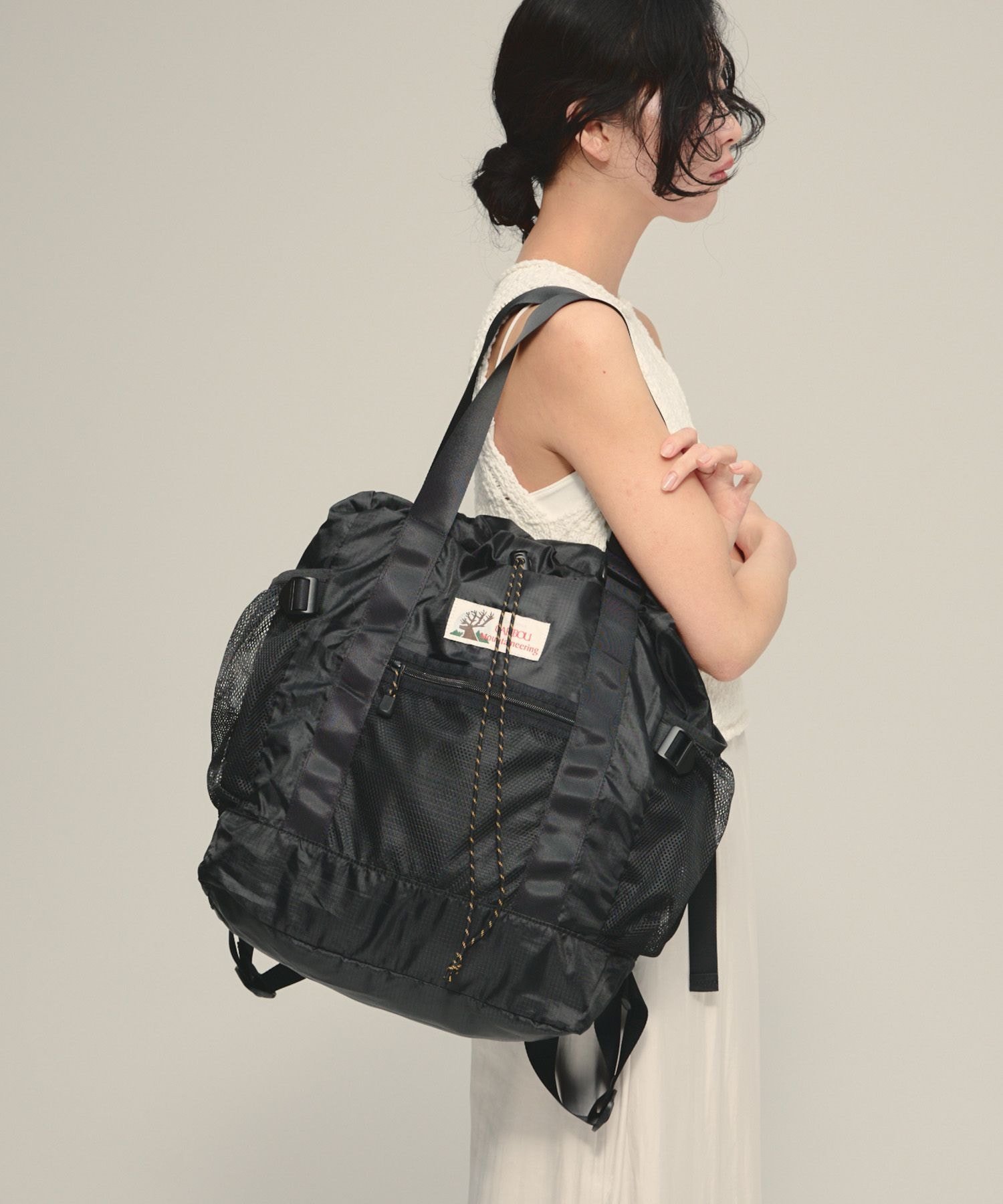 eL 【CARIBOU】Tote Bag ジーナシス バッグ トートバッグ ブラック カーキグリーン【送料無料】
