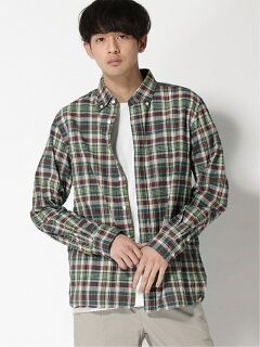 Madras Buttondown Shirt 11-11-5974-139: Green Madras Buttondown Shirt 11-11-5974-139: Green