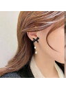 【SALE/30%OFF】Aimoon ビッグリボンロングピアス 小顔見え耳飾り ミニミニストア アクセサリー・腕時計 ピアス ブラック
