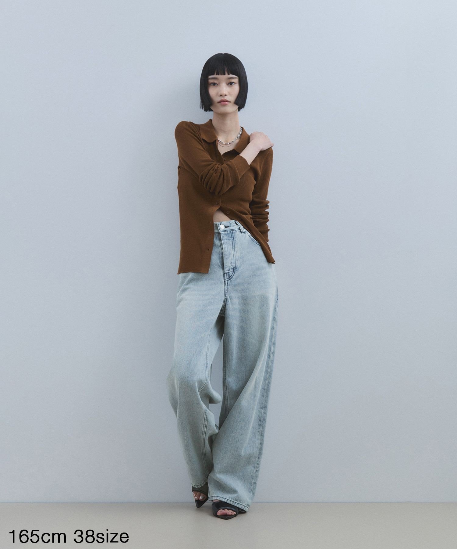 ADAM ET ROPE' FEMME 【WEB限定】ワイドストレートデニムパンツ アダムエロペ パンツ ジーンズ・デニムパンツ ブルー【送料無料】