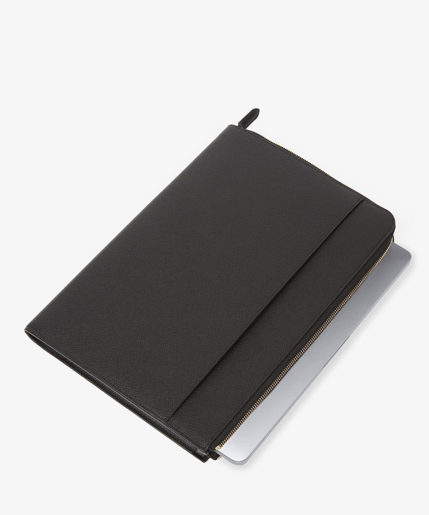 SMYTHSON Ludlow Small Laptop Case With Zip スマイソン ファッション雑貨 その他のファッション雑貨 ブラック【送料無料】