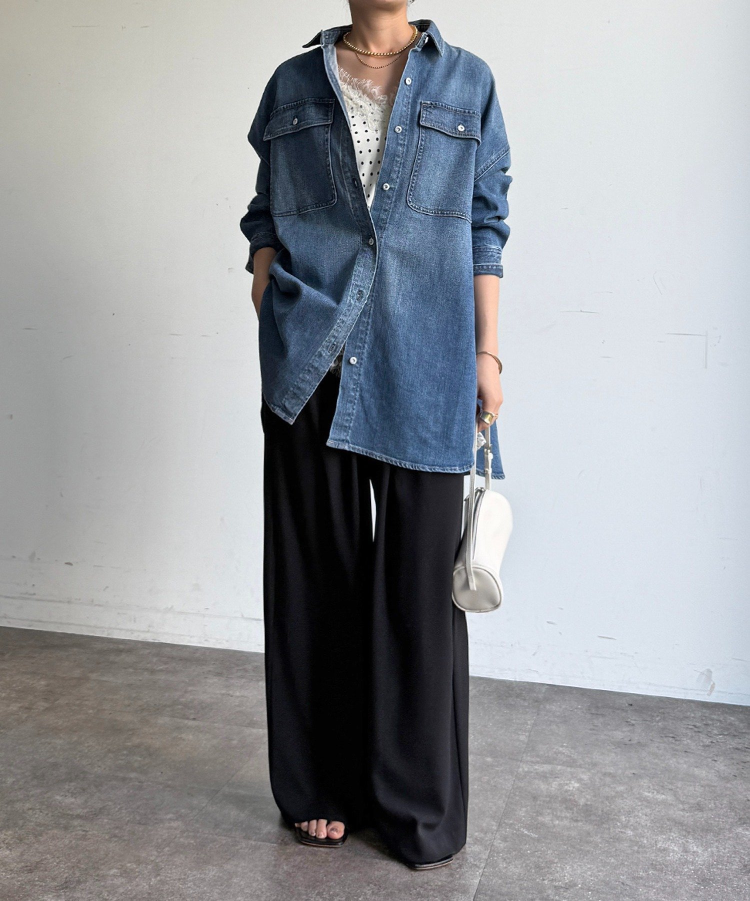 【Healthy denim】Almond ドゥドゥ トップス シャツ・ブラウス ブルー