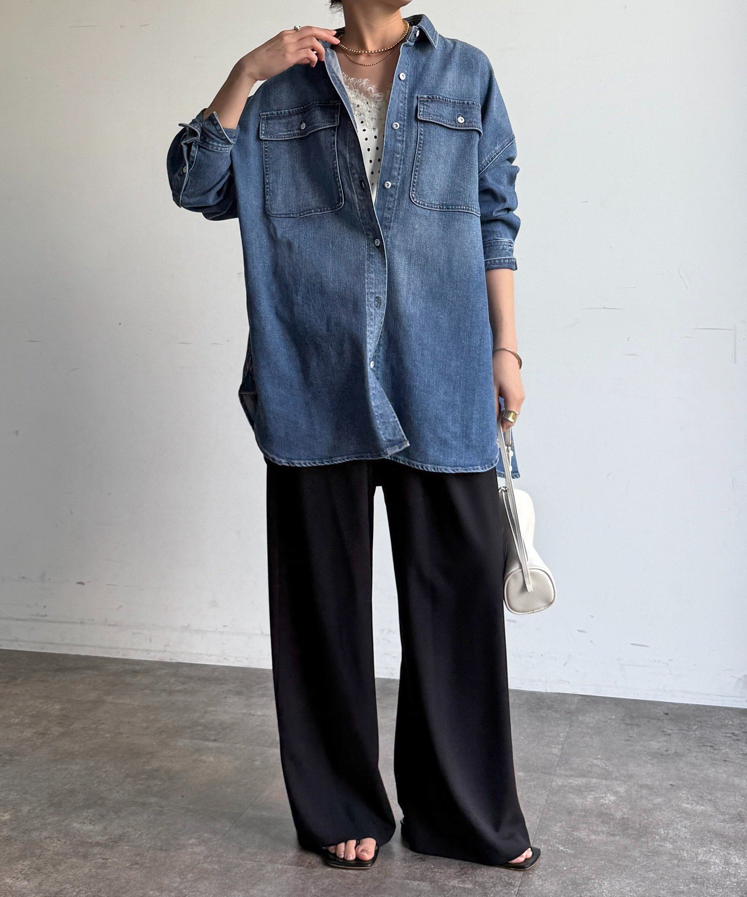 【Healthy denim】Almond ドゥドゥ トップス シャツ・ブラウス ブルー