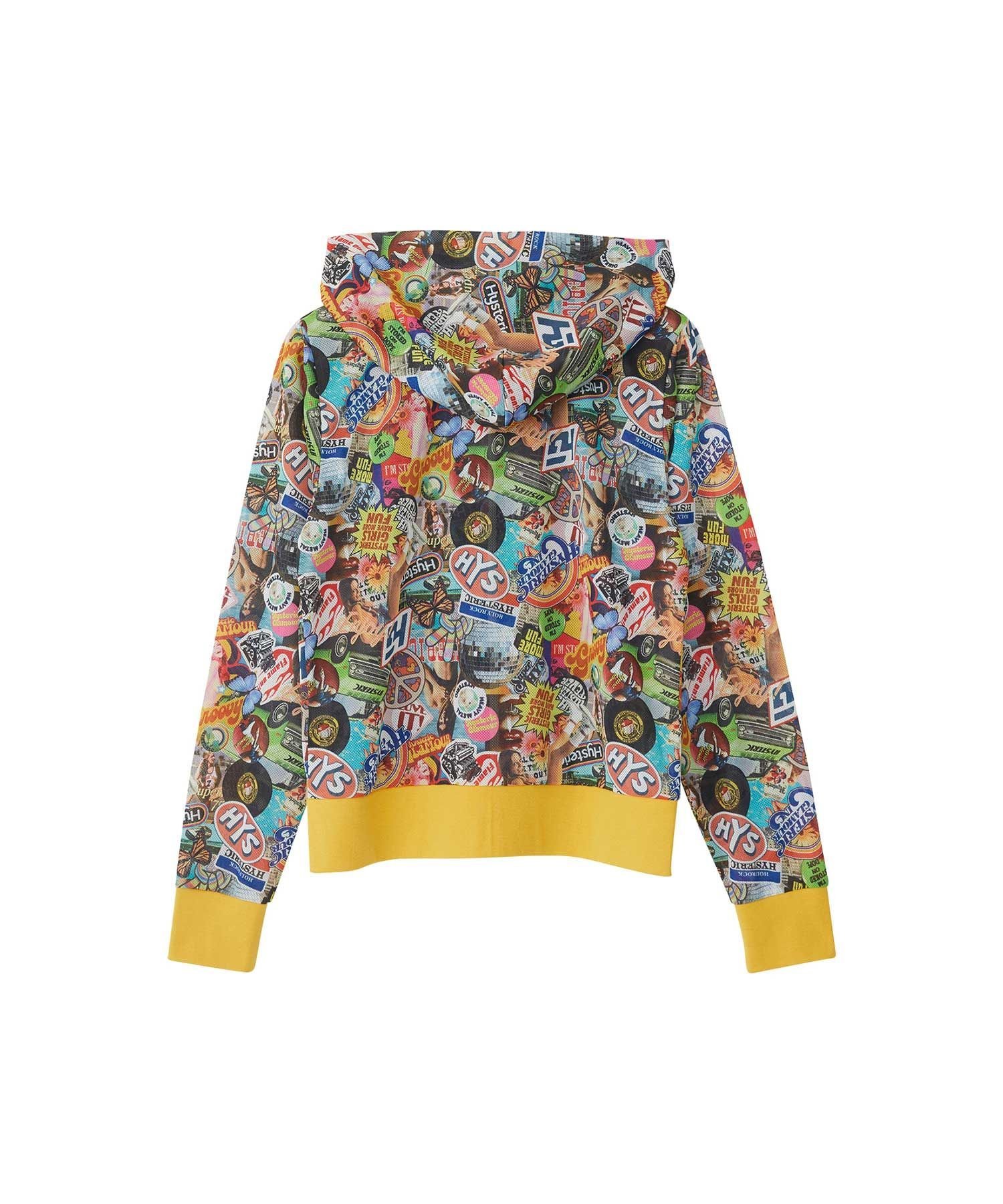 HYSTERIC GROOVY柄 メッシュパーカー ヒステリックグラマー トップス シャツ・ブラウス