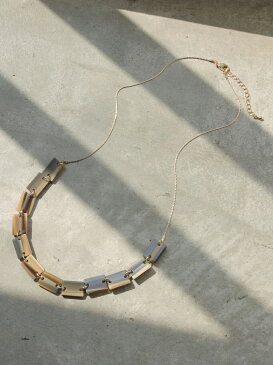 AMERICAN HOLIC スクエアアクリルラインネックレス アメリカン ホリック アクセサリー ネックレス ホワイト グレー