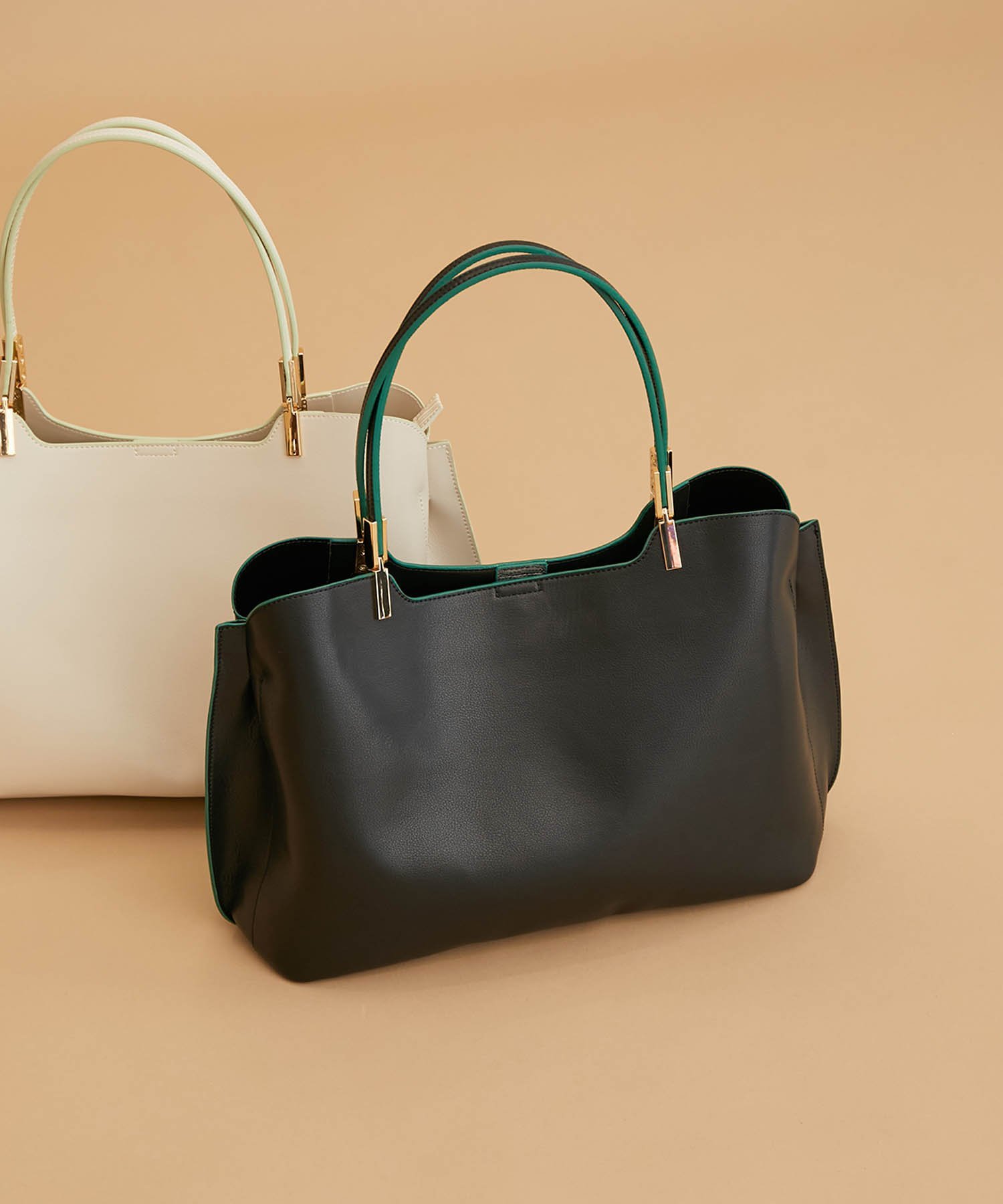 ROPE' PICNIC PASSAGE 軽量レクタンメタルA4 3層トートバッグ ロペピクニック バッグ トートバッグ ブラック ホワイト ブラウン【送料無料】のサムネイル