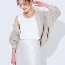 【SALE/30%OFF】Rouge vif la cle ストレッチリリヤーンニットボレロ ルージュ・ヴィフ ラクレ トップス カーディガン ベージュ ホワイト【送料無料】