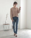 PourVous フロントジッパーデニムパンツ プールヴー パンツ ジーンズ・デニムパンツ ブルー ネイビー ホワイト