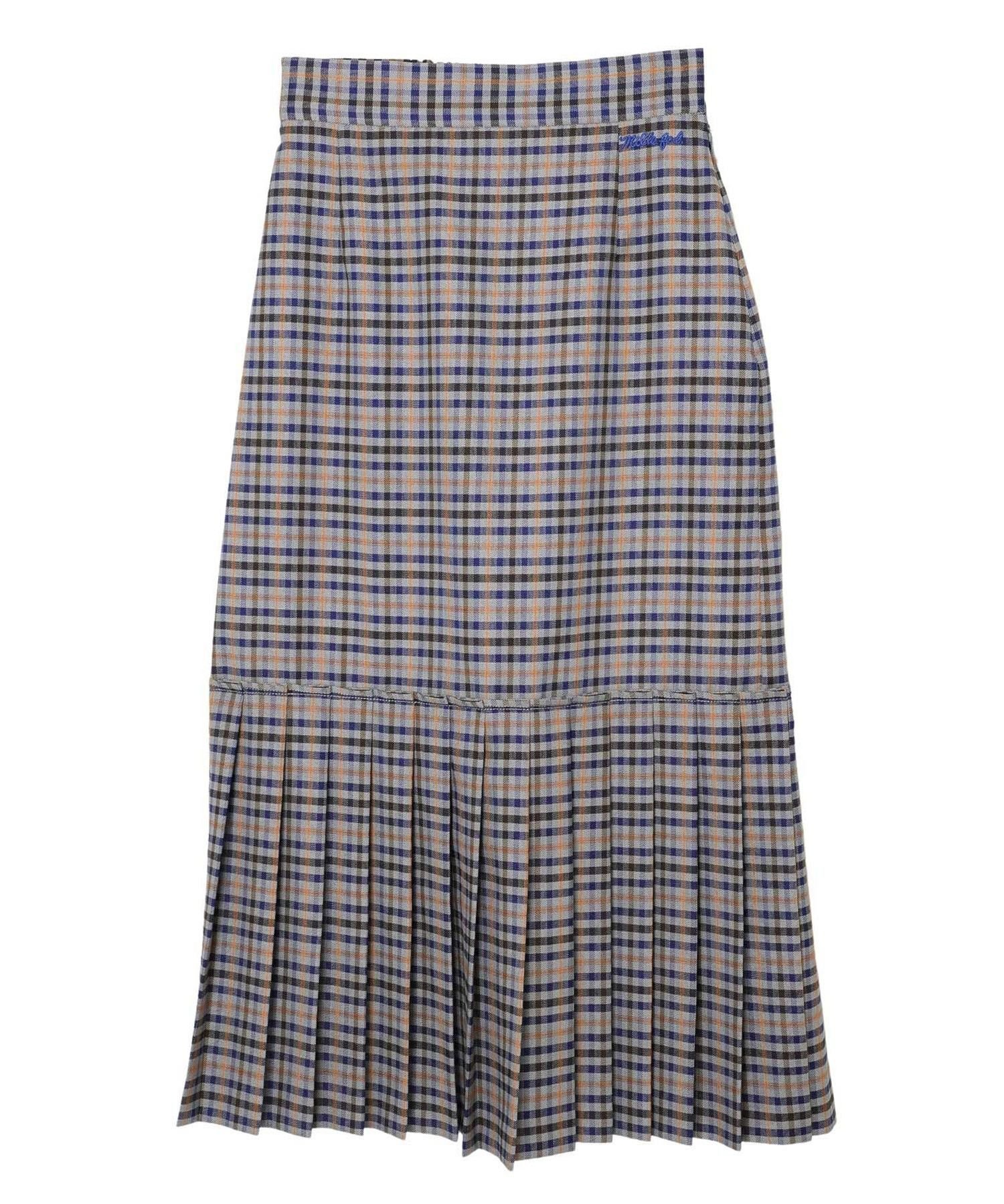 MILKFED. PLAID PLEATED HEM SKIRT ミルクフェド スカート その他のスカート ベージュ グレー