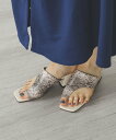 【SALE/40%OFF】BEAMS HEART WOMEN BEAMS HEART / パイソン柄 トングサンダル ビームス アウトレット シューズ・靴 サン...