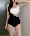 【SALE/30%OFF】miniministore モノトーンリボンショルダーワンピース水着 ミニミニストア 水着・スイムグッズ 水着 ホワイト