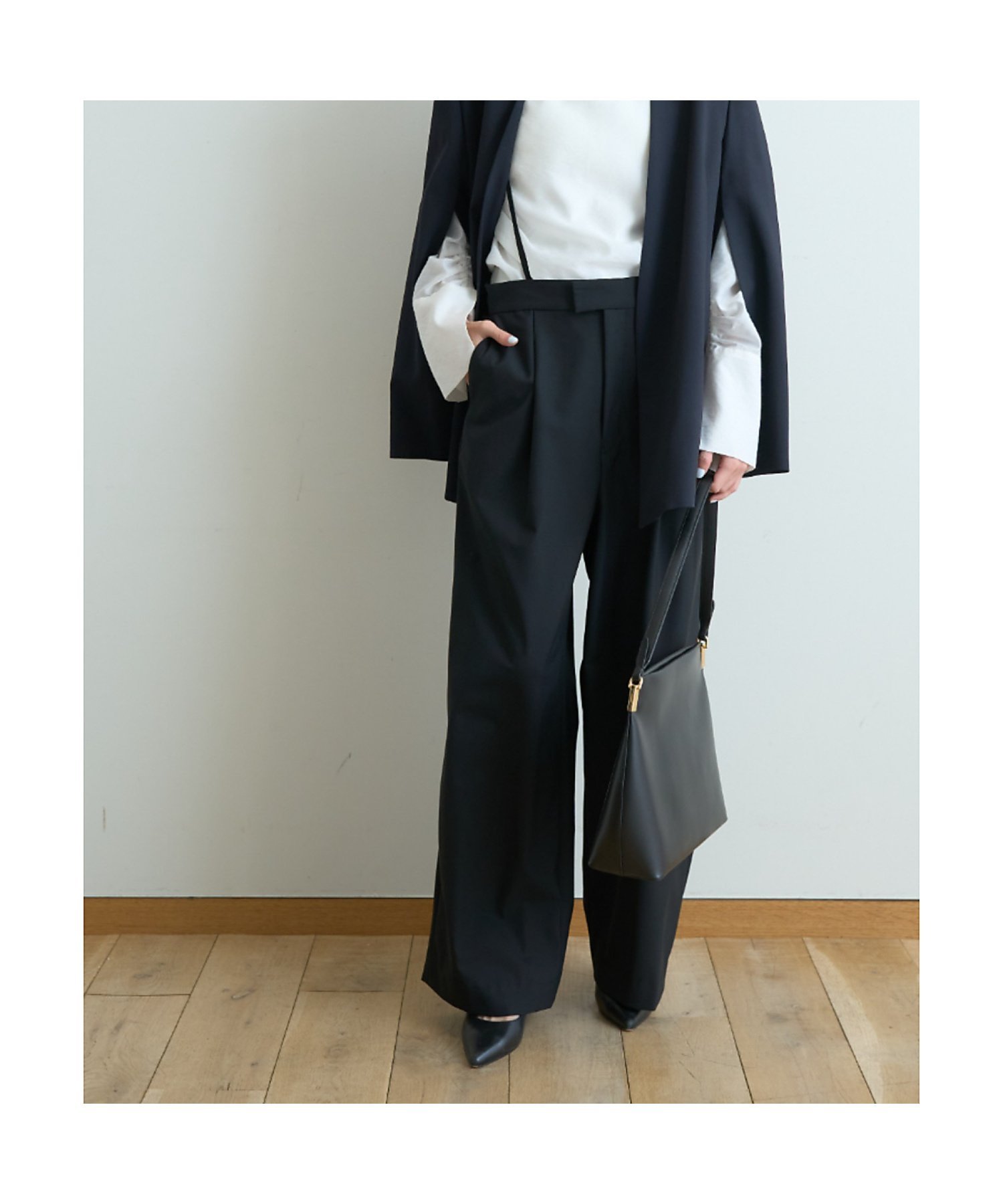 Rouge vif la cle 【セットアップ対応】サスペンダーパンツ ルージュ・ヴィフ ラクレ パンツ その他のパンツ ネイビー ブラック