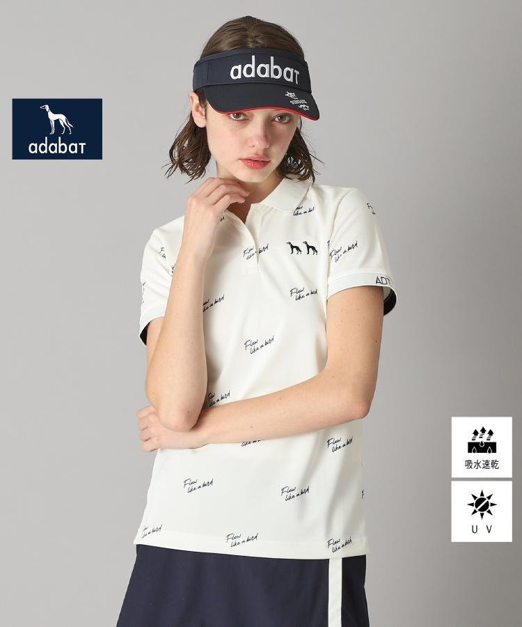 【SALE/37%OFF】adabat UVカット/吸水速乾 櫻井貴史 adabatコラボバーディーポロシャツ アダバット トップス ポロシャツ ネイビー ホワ...
