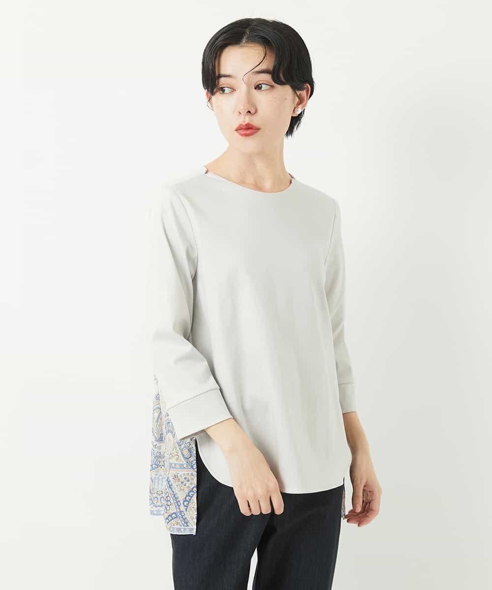 （小さいサイズ） [セットアップ対応]RATTIオーナメントプリントカットソー メゾンドゥサンク トップス カットソー・Tシャツ ブルー