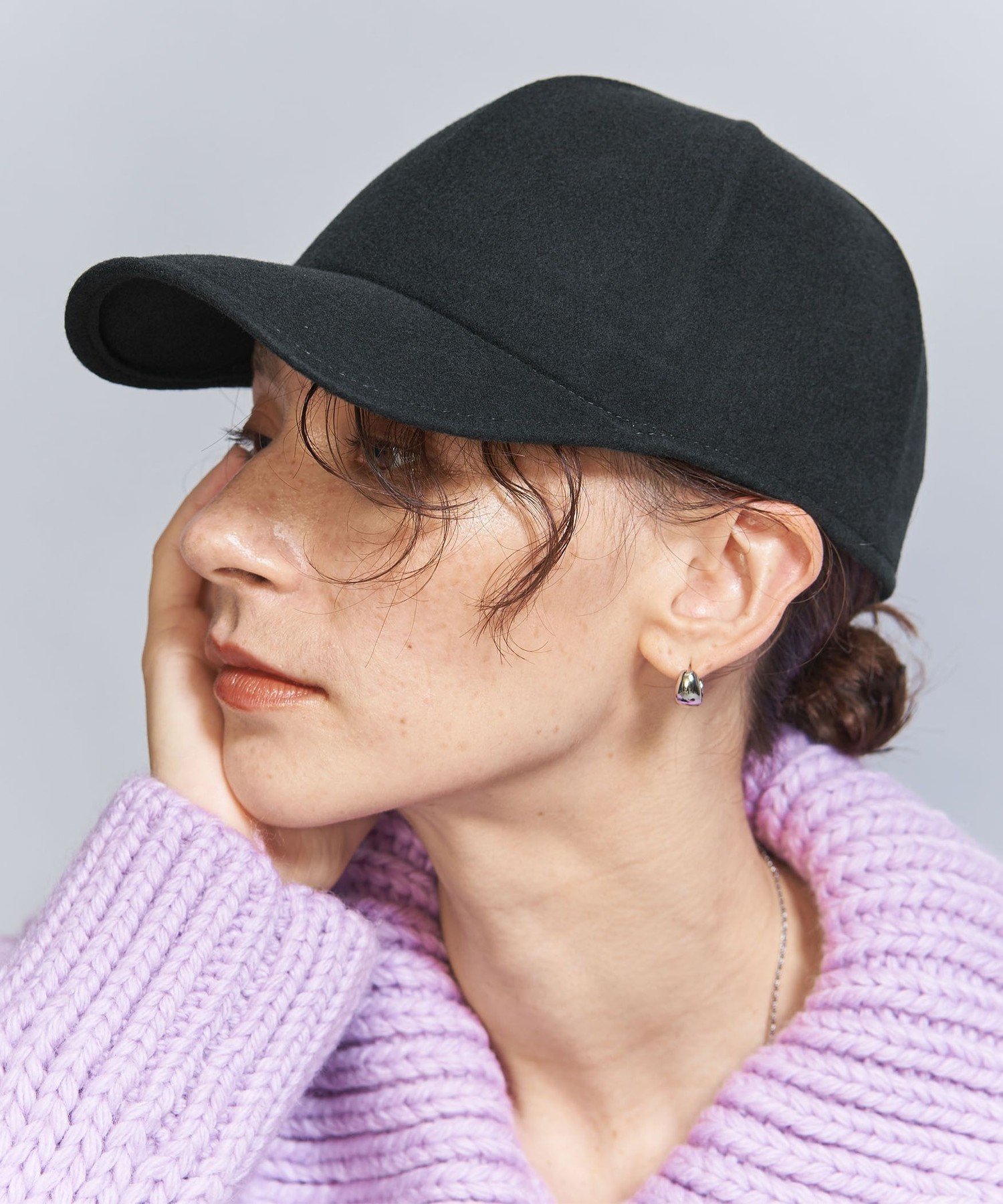 【SALE／60%OFF】BEAUTY&YOUTH UNITED ARROWS ＜Benelli Montacone＞フェルト キャップ ユナイテッドアローズ アウトレット 帽子 キャップ ネイビー グレー