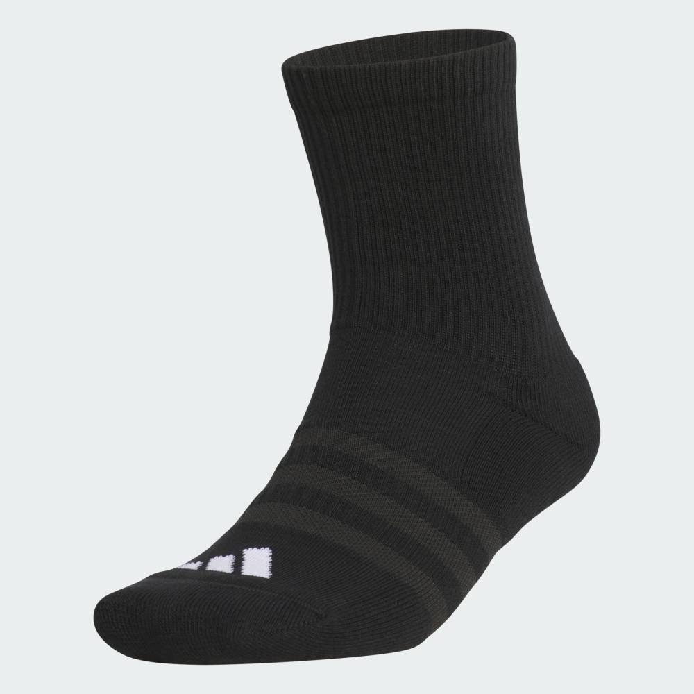 adidas 【公式】アディダス adidas ハーフクルー丈 ソリッド クッションソックス アディダス 靴下・レッグウェア 靴下 ブラック