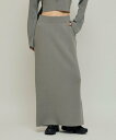 Firsthand 機能性素材 シルク入り ニットタイトスカート / 抗ピル / マシンウォッシャブル 25AW フリークスストア スカート その他のスカート ブラック グレー【送料無料】