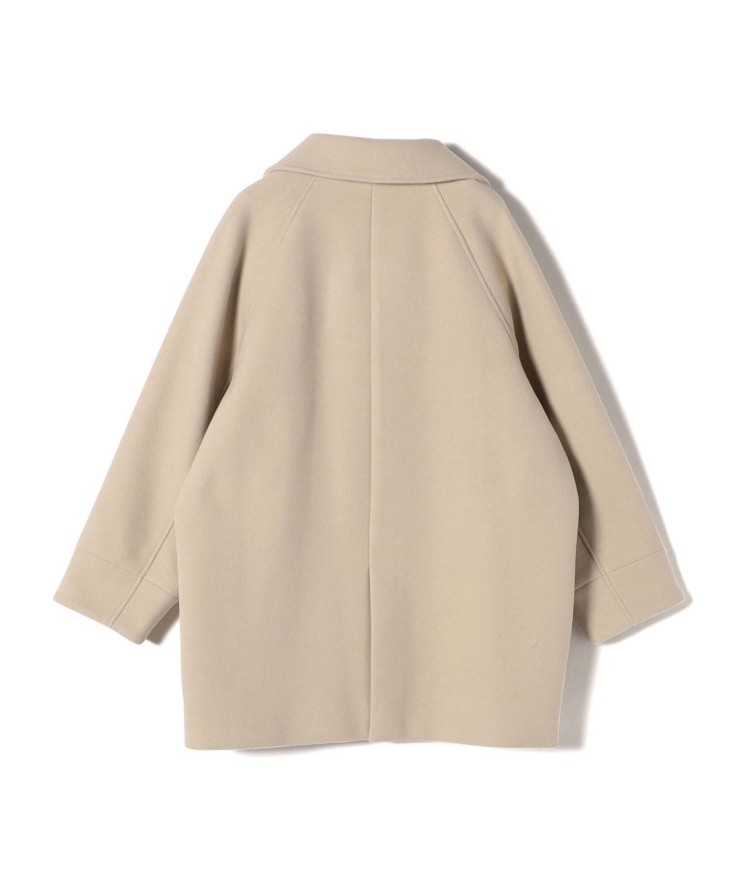 SHIPS Colors:＜手洗い可能＞ジャージーメルトン ピーコート◇ シップス ジャケット・アウター ピーコート ベージュ ブラウン