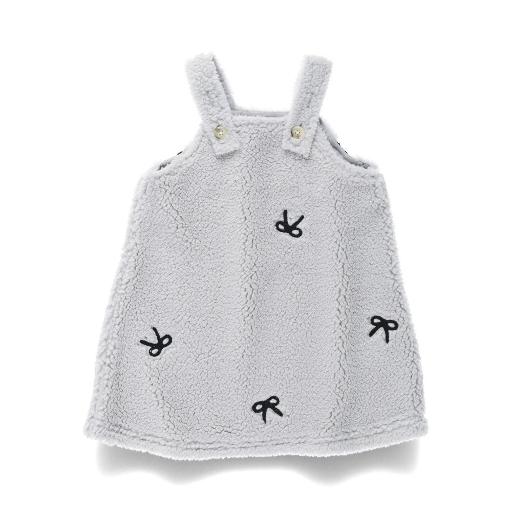 branshes リボン総柄刺しゅうボアジャンパースカート ブランシェス マタニティウェア・ベビー用品 その..