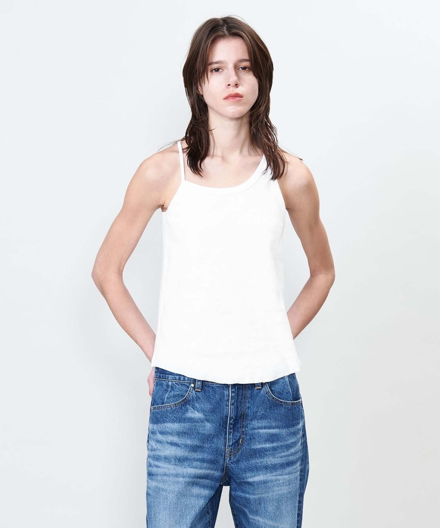 【SALE／70%OFF】ASTRAET ＜ASTRAET＞アシンメトリー リブ タンクトップ ユナイテッドアローズ アウトレット トップス ノースリーブ・タンクトップ ブラック ホワイト stylife-15430897 Rakuten Fashion サンプル画像3