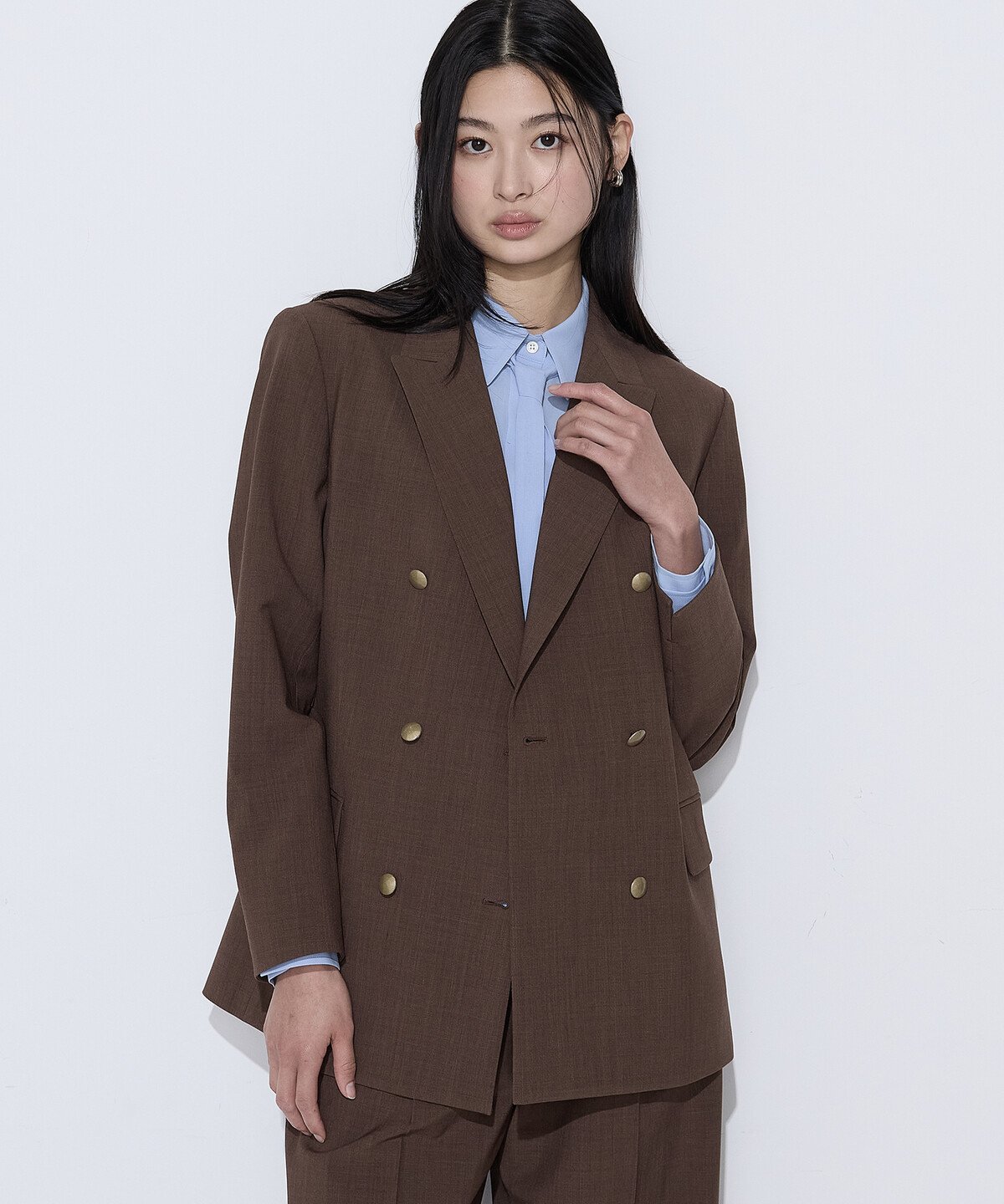 [ TALLサイズ ] 【セットアップ対応】T/W2WAYストレッチ ジャケット コムサ ジャケット・アウター テーラードジャケット・ブレザー ブラウン ネイビー