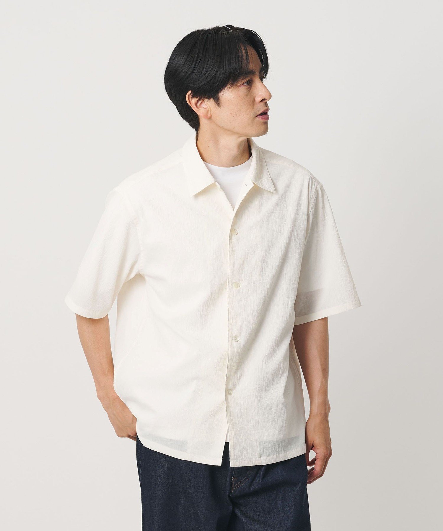 ヨウリュウ キャンプカラー シャツ FORM型 吸水速乾 通気性 ビューティー＆ユース ユナイテッドアローズ トップス シャツ・ブラウス グリーン ネイビー ホワイト