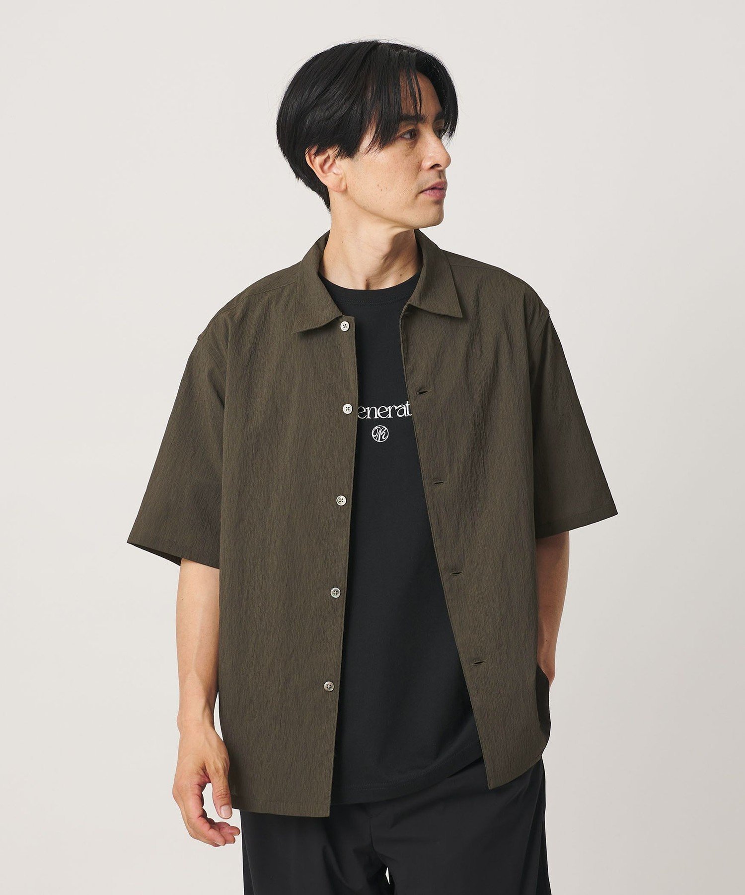 ヨウリュウ キャンプカラー シャツ FORM型 吸水速乾 通気性 ビューティー＆ユース ユナイテッドアローズ トップス シャツ・ブラウス グリーン ネイビー ホワイト