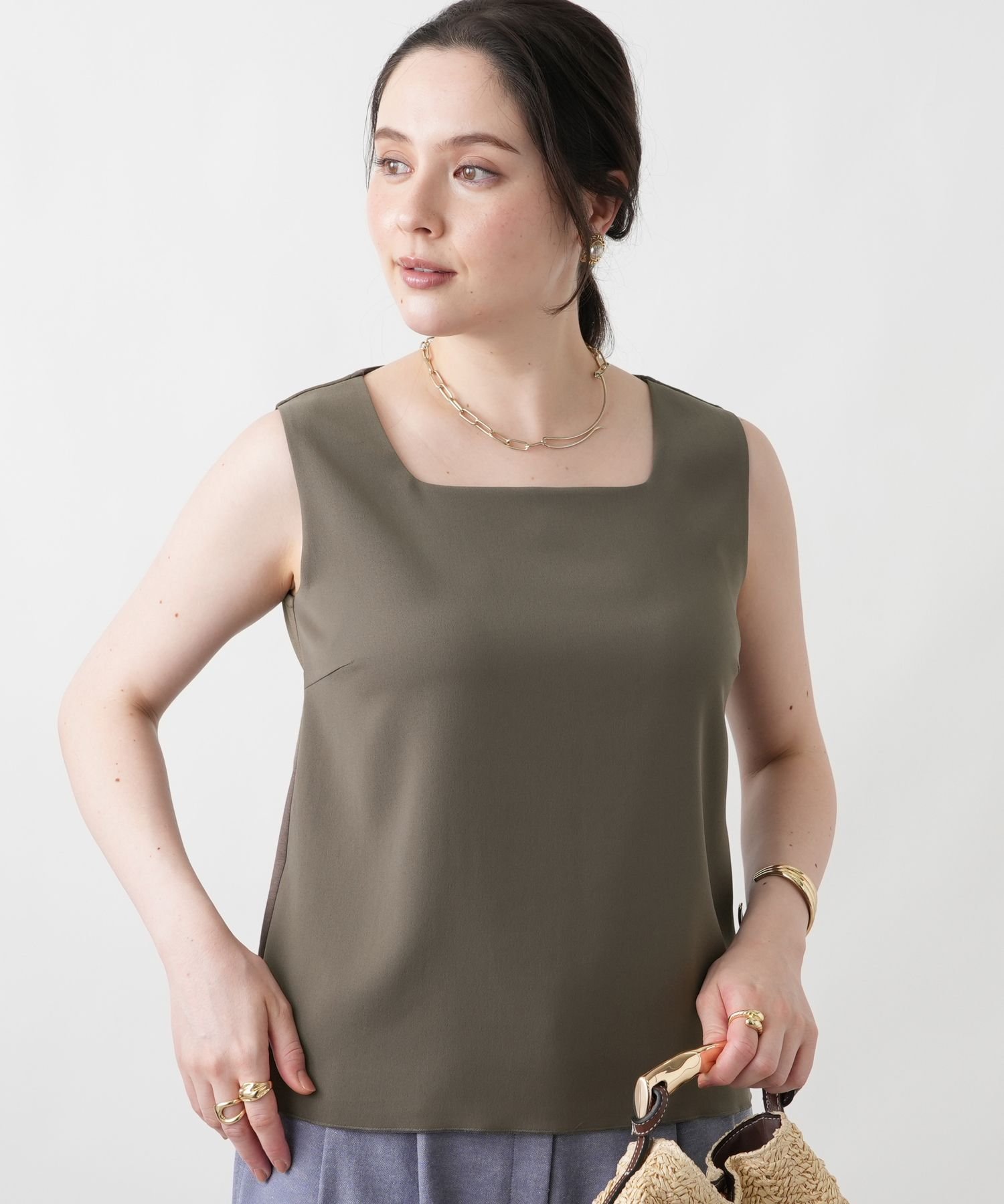 Leilian PLUS HOUSE 【店頭人気】カットソー レリアン プラスハウス トップス カットソー・Tシャツ ホワイト ブラウン