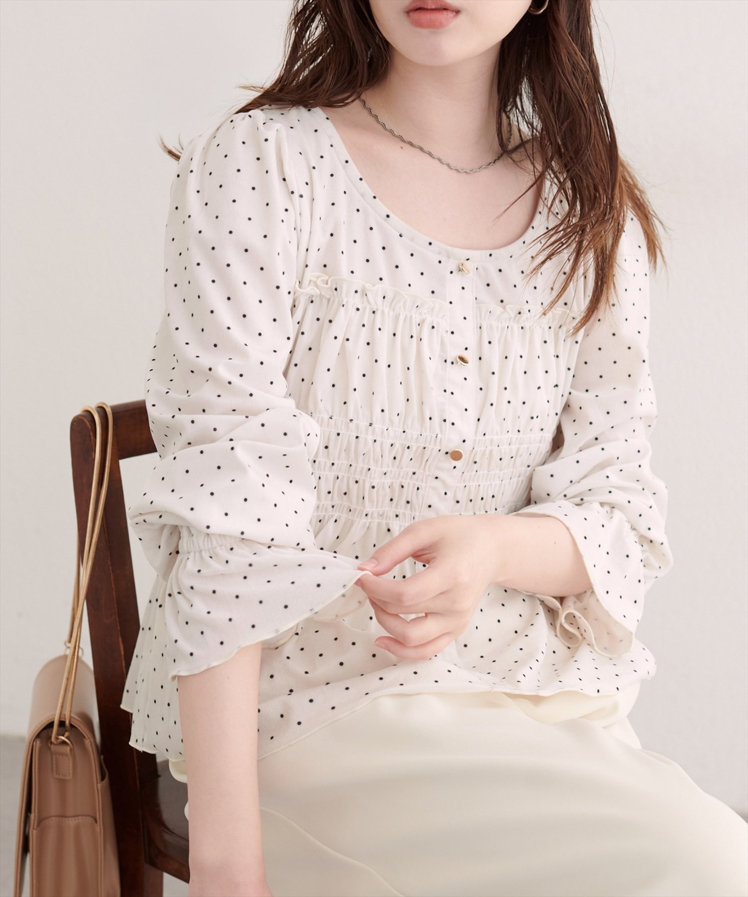 natural couture シアーベロアキャンディスリーブブラウス ナチュラルクチュール トップス その他のトップス ピンク ホワイト ベージュ ブラウン ブラック