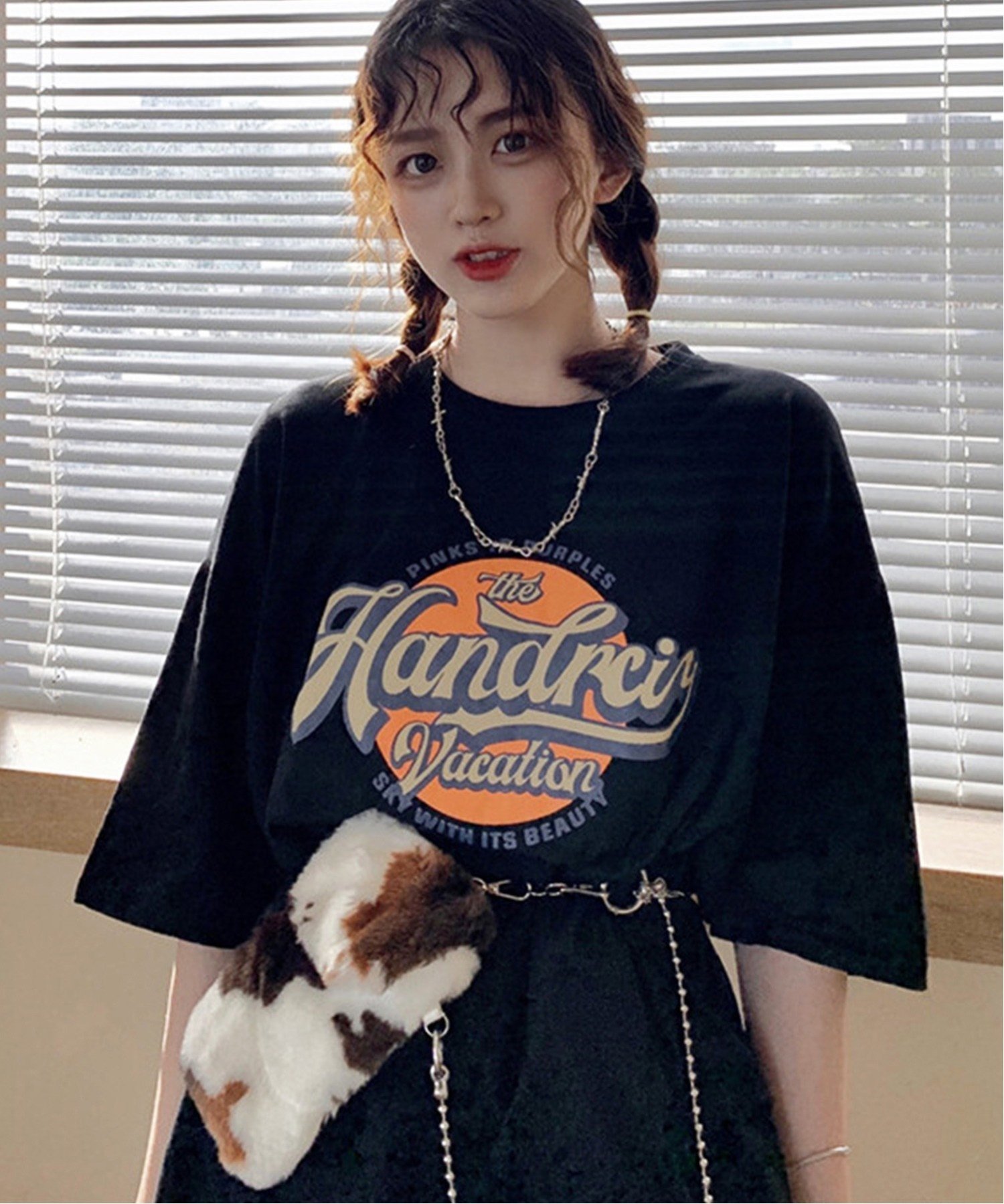 DEVICE select ビッグシルエット 古着風 プリント 半袖 Tシャツ メンズ レディース デバイス トップス カットソー・Tシャツ ブラック ホワイトのサムネイル