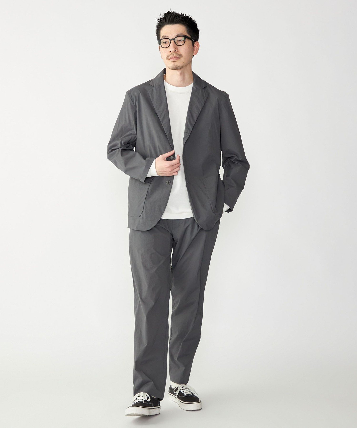 【SALE／70%OFF】SHIPS MEN SHIPS: ＜セットアップ対応・手洗い可能・撥水加工＞ライト ナイロン テーラードジャケット シップス ジャケット・アウター テーラードジャケット・ブレザー ブラック グレー【送料無料】