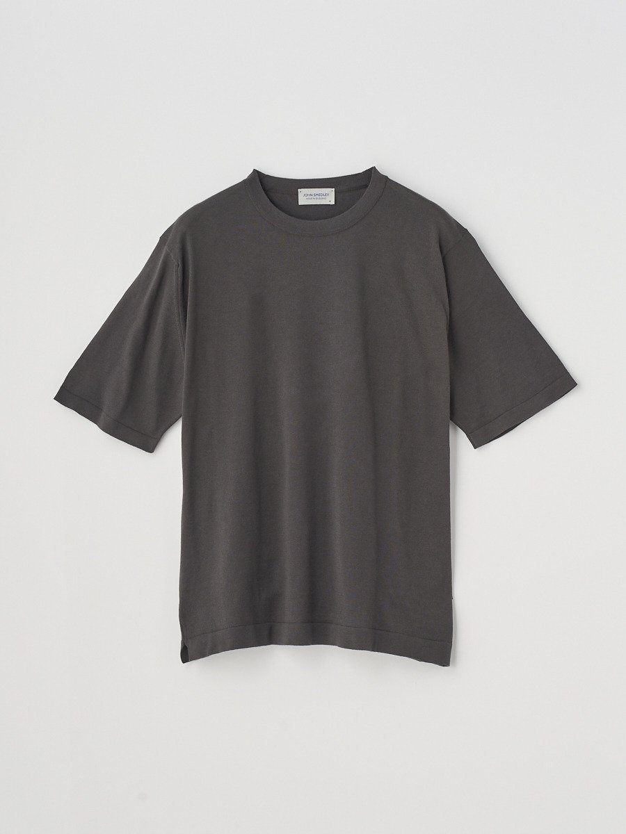 JOHN SMEDLEY Crew neck Welt hem T-shirt ｜ S4676 ｜ 30G ジョンスメドレー トップス ニット パープル【送料無料】