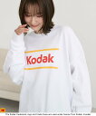 【SALE/40%OFF】coen 【Kodak/コダック】フロントロゴスウェット コーエン トップス スウェット・トレーナー ブラック ホワイト