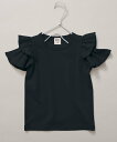 branshes 【WEB限定/DRC/綿100%】肩あきフリル半袖Tシャツ ブランシェス トップス カットソー・Tシャツ パープル ブラック ブルー ピンク