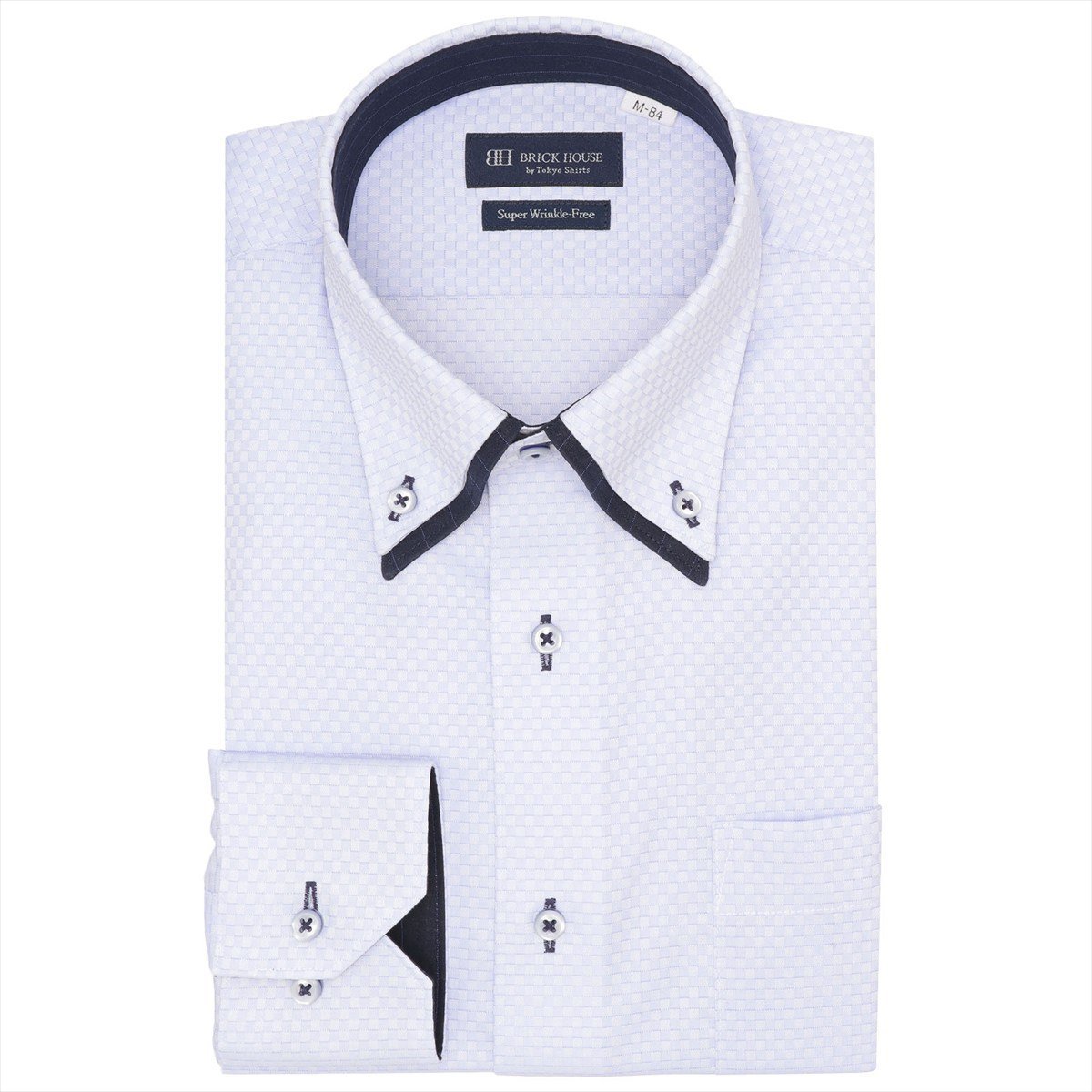 【SALE／36%OFF】BRICK HOUSE by Tokyo Shirts 【超形態安定】 ボタンダウン 長袖 形態安定 ワイシャツ BM01K108AB16B3V-10 トーキョーシャツ スーツ・フォーマル Yシャツ・カッターシャツ ブルー