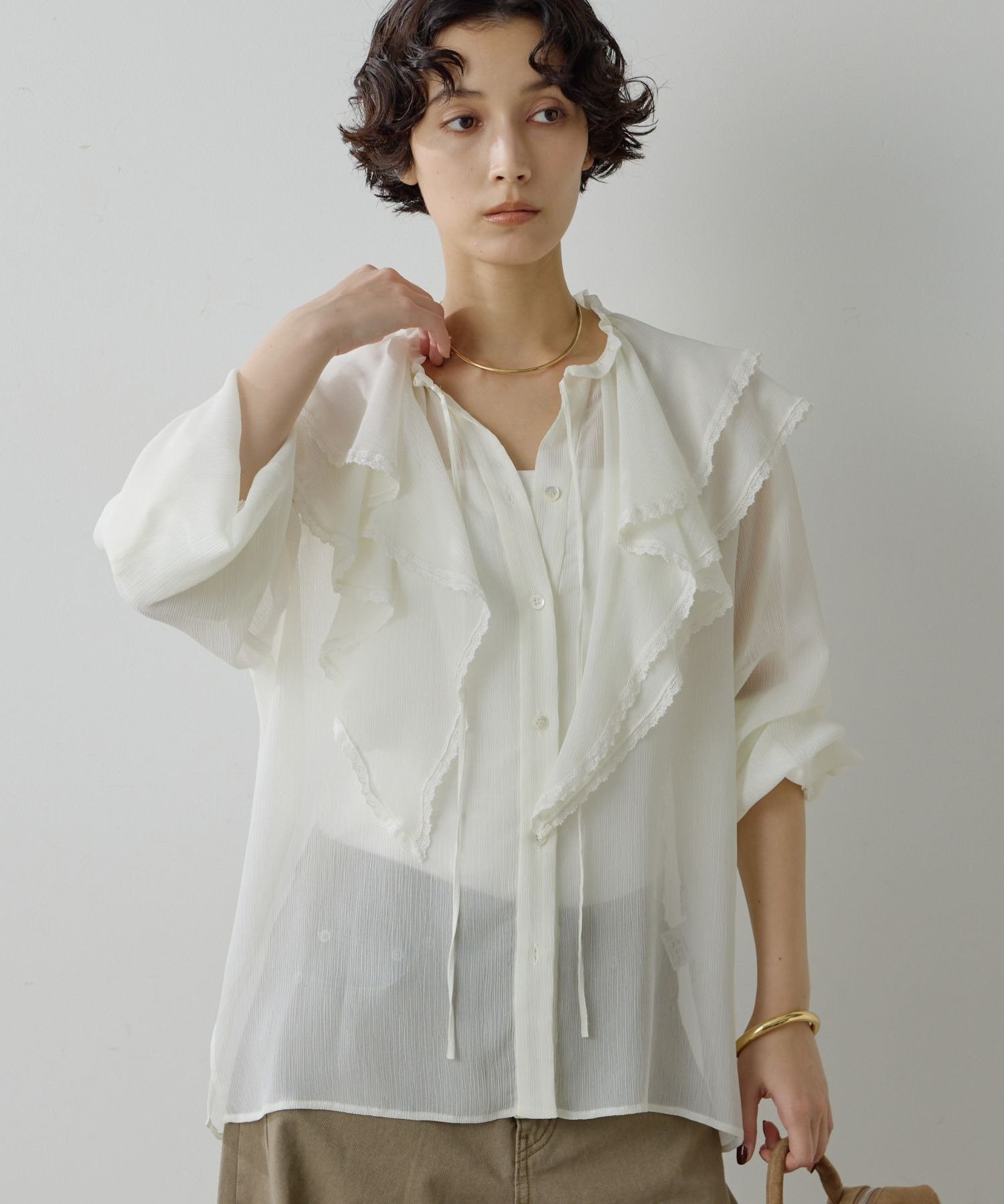 極美品✨ガリャルダガリャンテ 26SS シアーシャツ 完売品 ベージュ F 楽天市場】ガリャルダガランテ（シャツ・ブラウス｜トップス