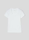 three dots Organic cotton knit s/s jessica スリードッツ トップス カットソー・Tシャツ ホワイト ブラック グレー ネイビー【送料無..