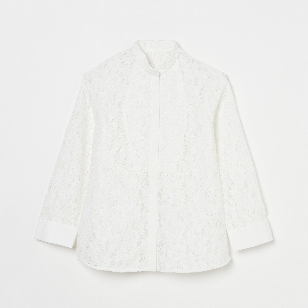 【SALE／50%OFF】HELIOPOLE LACE SHIRT エリオポール トップス シャツ・ブラウス ホワイト ネイビー【送料無料】