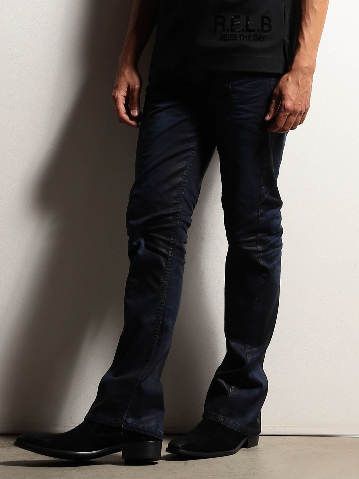 【SALE／37%OFF】NICOLE CLUB FOR MEN 【RIELABO】アラカルト ニットライクドビーストレッチデニム ニコル パンツ ジーンズ・デニムパンツ ホワイト レッド ネイビー【送料無料】