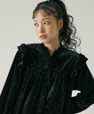 【SALE/55%OFF】FREAK'S STORE ラメベロアチュニック 24AW フリークスストア トップス シャツ・ブラウス ブルー ブラック【送料無料】